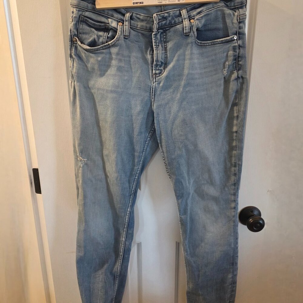 Silver Jeans Co Beau Jeans Womenโs 31x28.5 Light Wash Cropped Denim